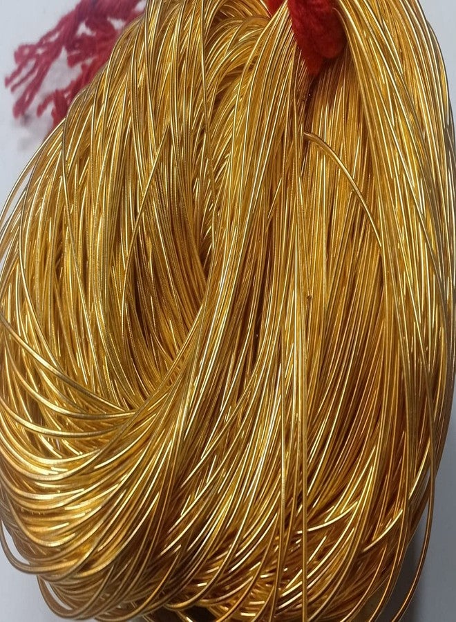 The Unique ® Dapka (Sadi) for Aari, Maggam, Zardosi Embroidery, Jewellery Work & Crafts DIY Kit,1MM, Smooth Finish, Golden (Pack of 50 Grams) - Image 1